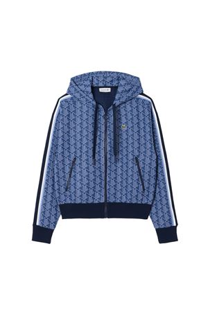 Felpa con cappuccio in jacquard con monogramma LACOSTE | Felpa | SF7606AIT