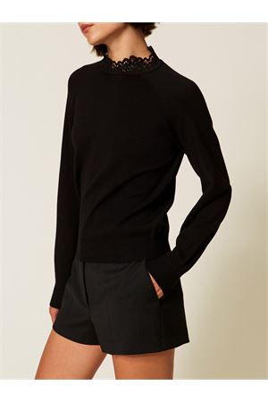 LUPETTO CON PIZZO TWINSET | Lupetto | 252TP339100006