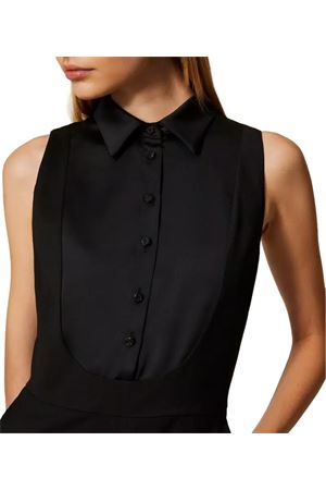 TUTA CON DETTAGLI RASO E SCIARPINA STACCABILE TWINSET | Tuta | 252TT212000006