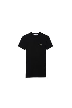 T-SHIRT SLIM FIT A COSTINE IN COTONE NERA TF5538031 LACOSTE | T-shirt | TF5538031