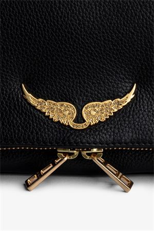 rock grained lether ZADIG&VOLTAIRE | Tracolla | LWBA00001NOIRGOLD