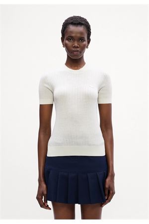 Short-sleeved merino wool ribbed sweater LACOSTE | Knitwear | AF414670V