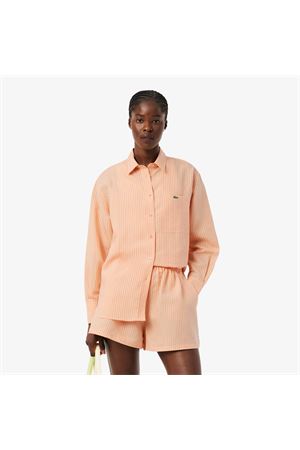Camicia oversize in misto lino LACOSTE | Camicia | CF14294HI