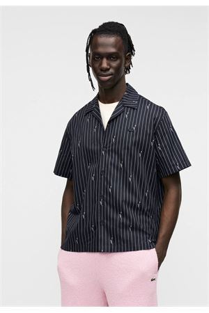 Camicia in twill stampata relaxed fit LACOSTE | Camicia | CH2343IY8