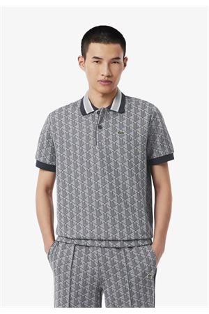 Classic-cut polo shirt in jacquard with monogrammed LACOSTE | Polo Shirt | DH141741I