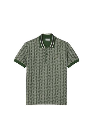 Classic-cut polo shirt in jacquard with monogrammed LACOSTE | Polo Shirt | DH1417D1R