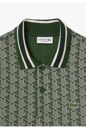 Classic-cut polo shirt in jacquard with monogrammed LACOSTE | Polo Shirt | DH1417D1R