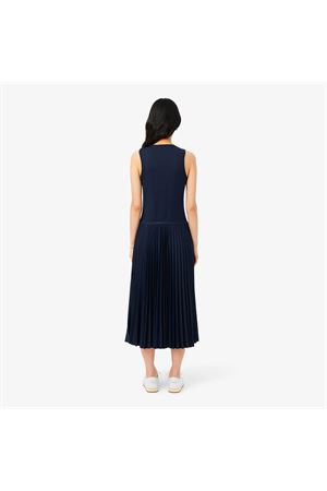 Sleeveless pleated long dress LACOSTE | Dress | EF2432166