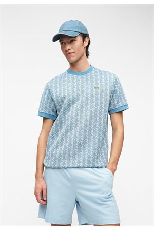 T-shirt slim fit con monogramma jacquard LACOSTE | T-shirt | TH11971QI