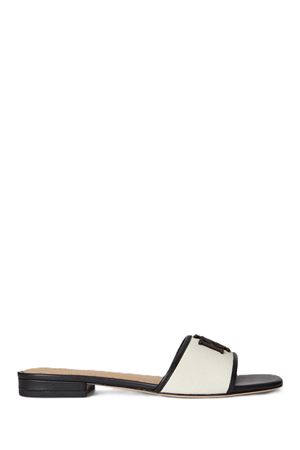 Everley Sld2-Sandals-Slide-Canvas/Soft Nappa LAUREN RALPH LAUREN | Ciabatta | 802P04395004