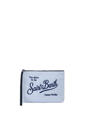Aline Seersucker Pochette Stripes MC2 SAINT BARTH | Pochette | ALI004900361L