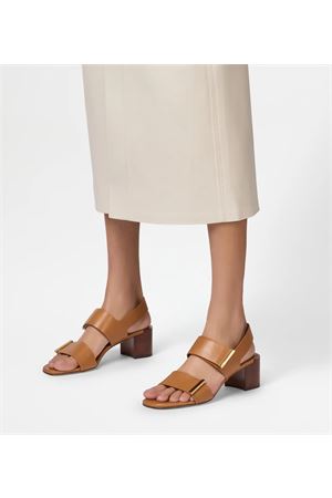 Sand. Cuoio T55 03L Fasce Term.Met TOD'S | Sandalo | XXW03L0JG10N6MS410