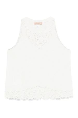 Jersey Tank Top With Embroidery TWINSET | Tank | 261TP244100001
