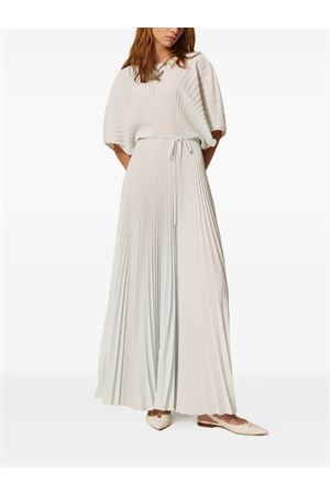 Long Plisse' Short Sleeve And Belt Dress TWINSET | Dress | 261TP256213162