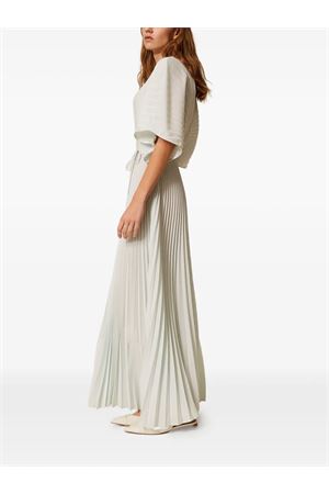 Long Plisse' Short Sleeve And Belt Dress TWINSET | Dress | 261TP256213162