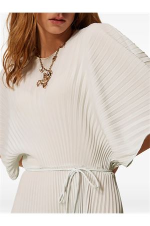 Long Plisse' Short Sleeve And Belt Dress TWINSET | Dress | 261TP256213162