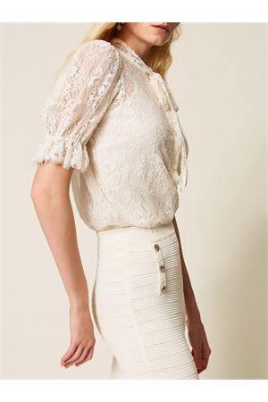 3/4 Sleeve Lace Shirt TWINSET | Shirt | 261TP262500059