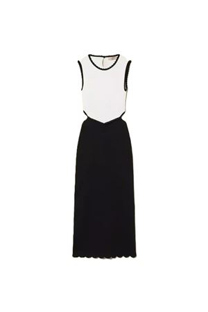 Abito Girocollo Bi-Colore Profilo Cappette TWINSET | Abito | 261TP337212063