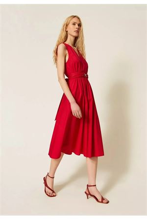 Midi Sleeveless Dress With Detachable Belt TWINSET | Dress | 261TT216103725