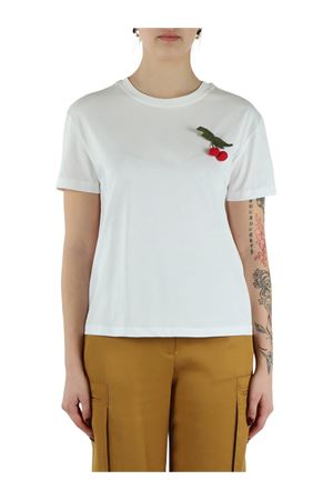 Jersey T-Shirt With Detachable Cherry Brooch TWINSET | T-Shirt | 261TT227100001