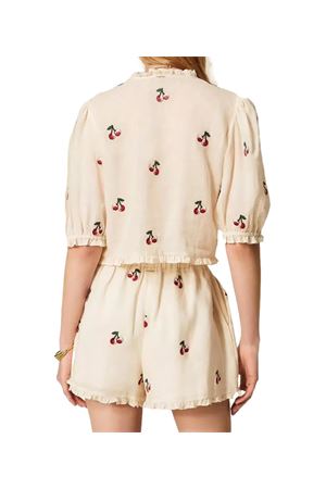 Camicia Cropped C/Ricamo Ciliegie TWINSET | Camicia | 261TT242013577