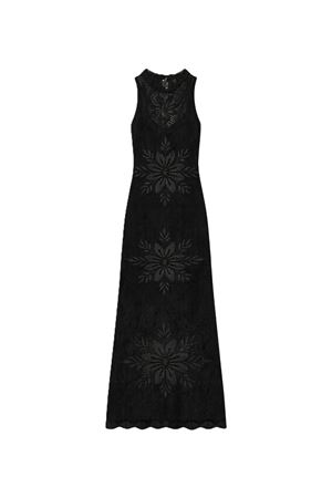 Abito Lungo In Maglia Smanicato Disegno Fiori TWINSET | Abito | 261TT328000006