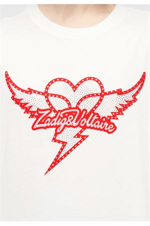 Cloe Hc Heart Wings Strass ZADIG&VOLTAIRE | T-shirt | JWTT01280JUDO